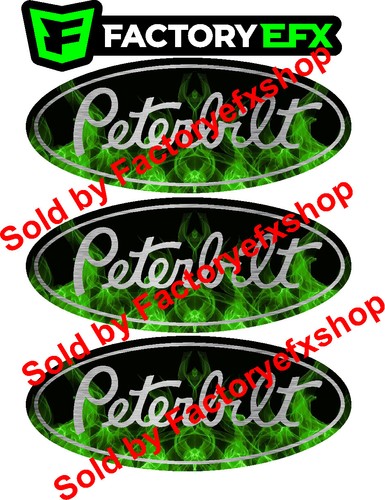 Green peterbilt flame - green, grille